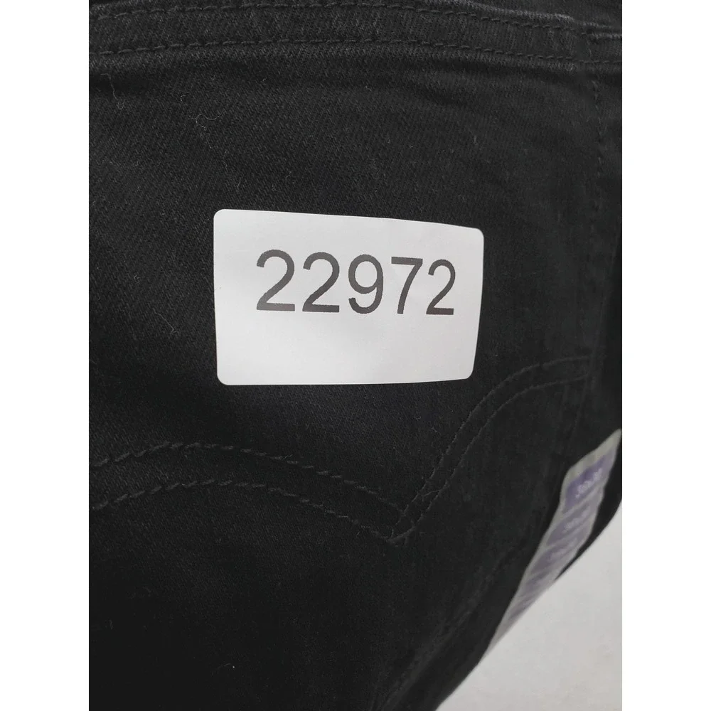 Levis 505 Jeans Mens 36x30 Black Regular Straight Leg Stretch Denim Pants